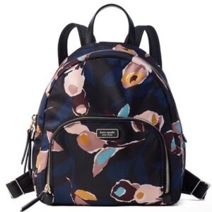 Kate Spade Floral Backpack - Black and Navy - like NEW